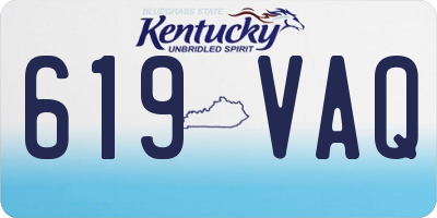 KY license plate 619VAQ