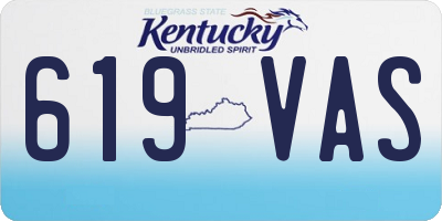 KY license plate 619VAS