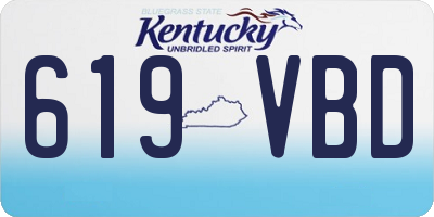 KY license plate 619VBD
