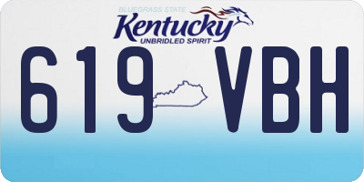 KY license plate 619VBH