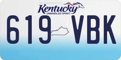 KY license plate 619VBK