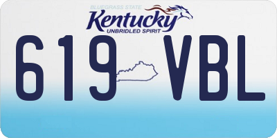 KY license plate 619VBL