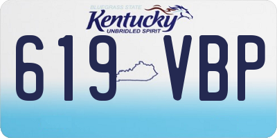 KY license plate 619VBP
