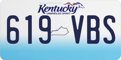 KY license plate 619VBS