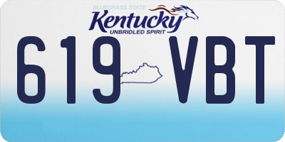 KY license plate 619VBT