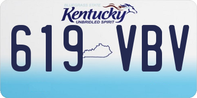 KY license plate 619VBV