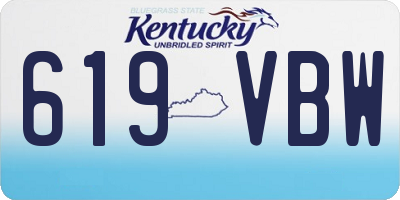 KY license plate 619VBW