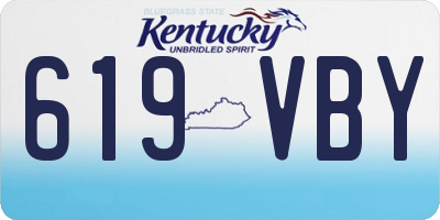 KY license plate 619VBY