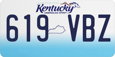 KY license plate 619VBZ
