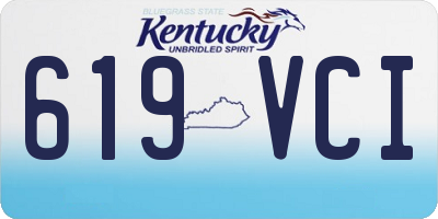 KY license plate 619VCI