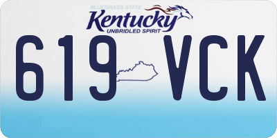 KY license plate 619VCK