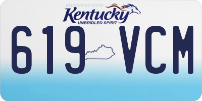 KY license plate 619VCM