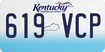 KY license plate 619VCP