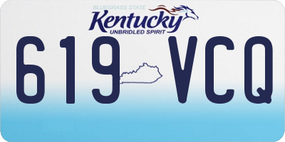 KY license plate 619VCQ