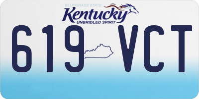 KY license plate 619VCT