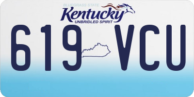 KY license plate 619VCU