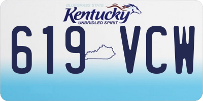 KY license plate 619VCW