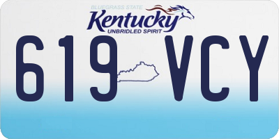 KY license plate 619VCY