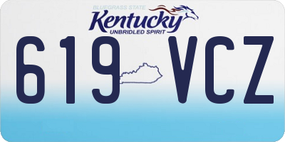 KY license plate 619VCZ