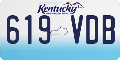 KY license plate 619VDB