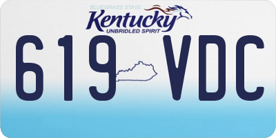 KY license plate 619VDC