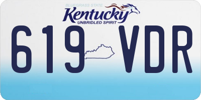 KY license plate 619VDR