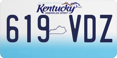 KY license plate 619VDZ