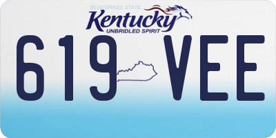 KY license plate 619VEE