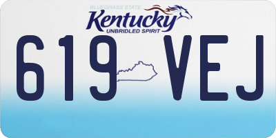 KY license plate 619VEJ