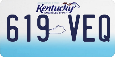 KY license plate 619VEQ