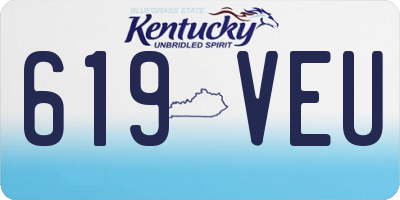 KY license plate 619VEU