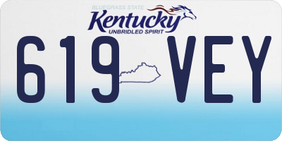KY license plate 619VEY