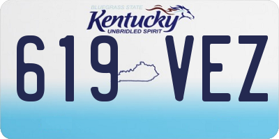 KY license plate 619VEZ
