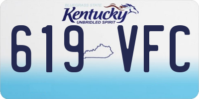 KY license plate 619VFC