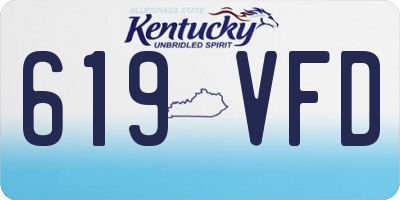 KY license plate 619VFD