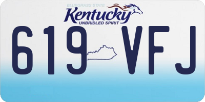 KY license plate 619VFJ