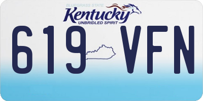KY license plate 619VFN