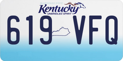 KY license plate 619VFQ