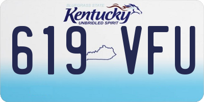 KY license plate 619VFU