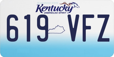 KY license plate 619VFZ