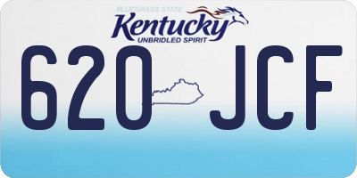 KY license plate 620JCF