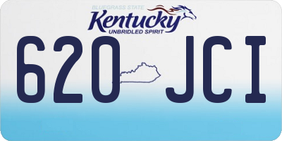 KY license plate 620JCI