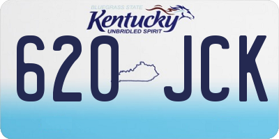 KY license plate 620JCK