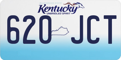 KY license plate 620JCT
