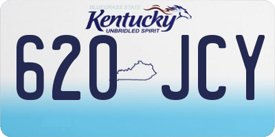 KY license plate 620JCY