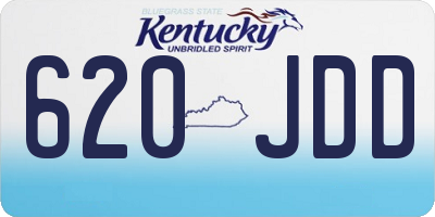 KY license plate 620JDD
