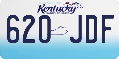 KY license plate 620JDF