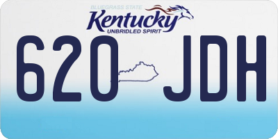 KY license plate 620JDH