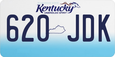 KY license plate 620JDK