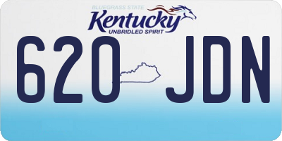 KY license plate 620JDN